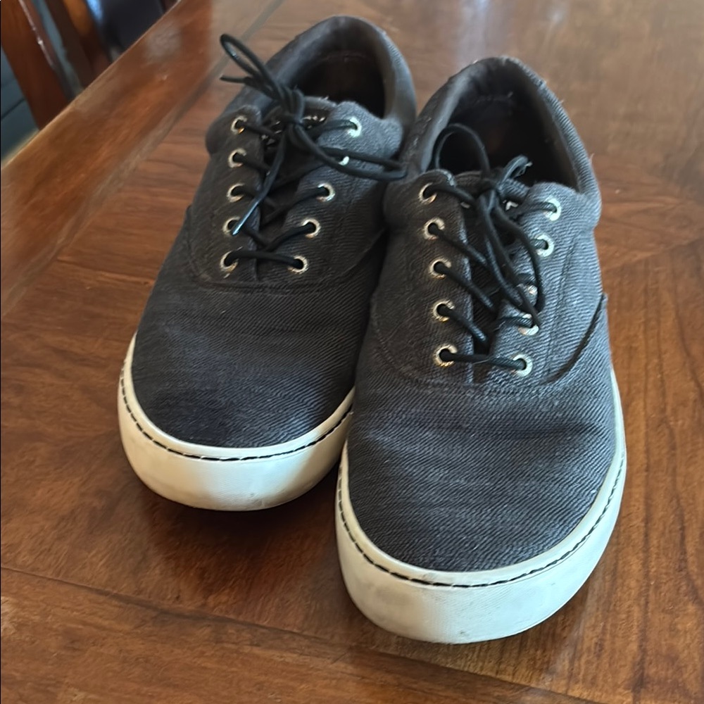 Sperry Gray and White Canvas Sneakers - Only Worn Once